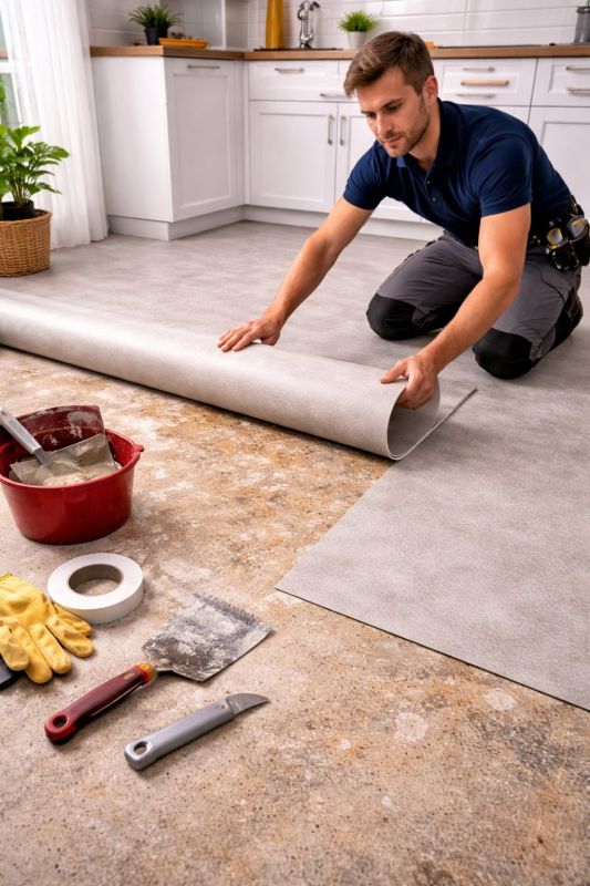 Linoleum Floor Installation in Johnstown, CO